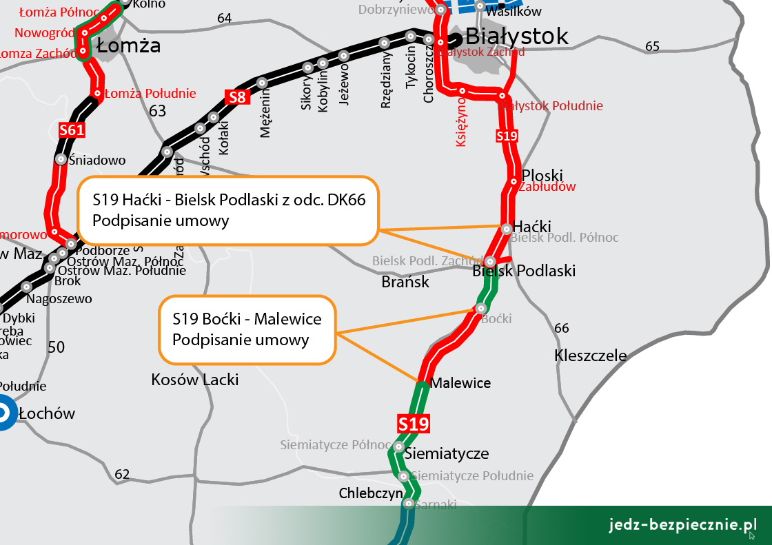 Polskie drogi - umowy na S19 Haćki Bielsk Podlaski i Boćki - Malewice